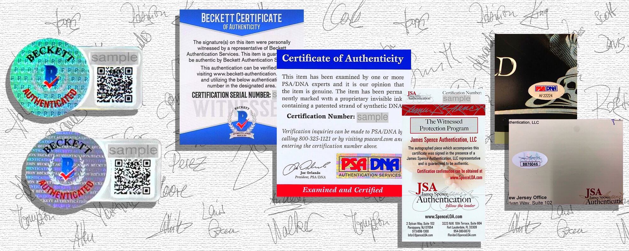 Autogramme auf signierten Fanartikeln sind authentifiziert