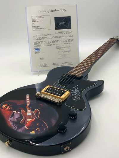 MUSIK MEMORABILIA B.B. KING (The King of the Blues) signierte Gitarre Les Paul Epiphone