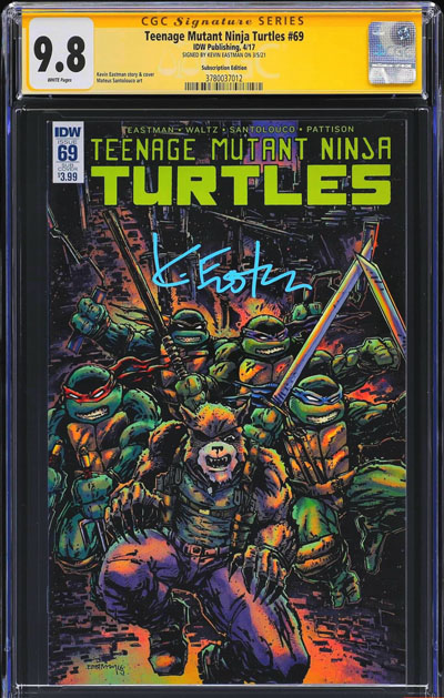 CGC SIGNATURE SERIES TEENAGE MUTANT NINJA TURTLES # 69 (Kevin Eastman)