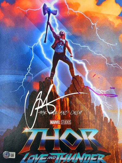 CHRIS HEMSWORTH & TAIKA WAITITI (Thor: Love and Thunder) signiertes Filmposter – Bild 6