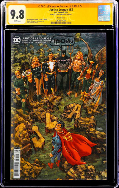 CGC SIGNATURE SERIES JUSTICE LEAGUE # 63 (Dan Panosian)