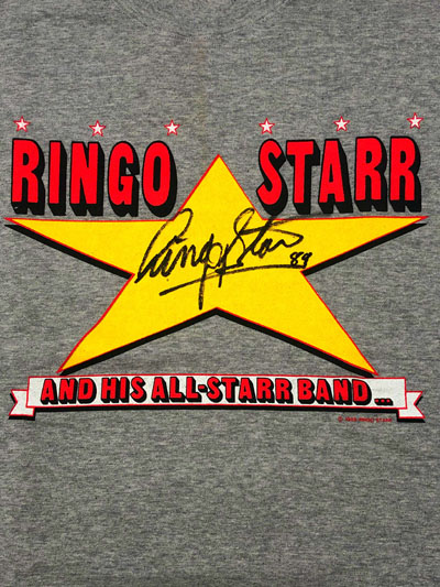 MUSIK MEMORABILIA RINGO STARR (The Beatles) signierter Pullover Japan Tour 1989