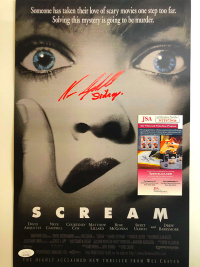 Signiertes Filmposter Neve Campbell (Scream)